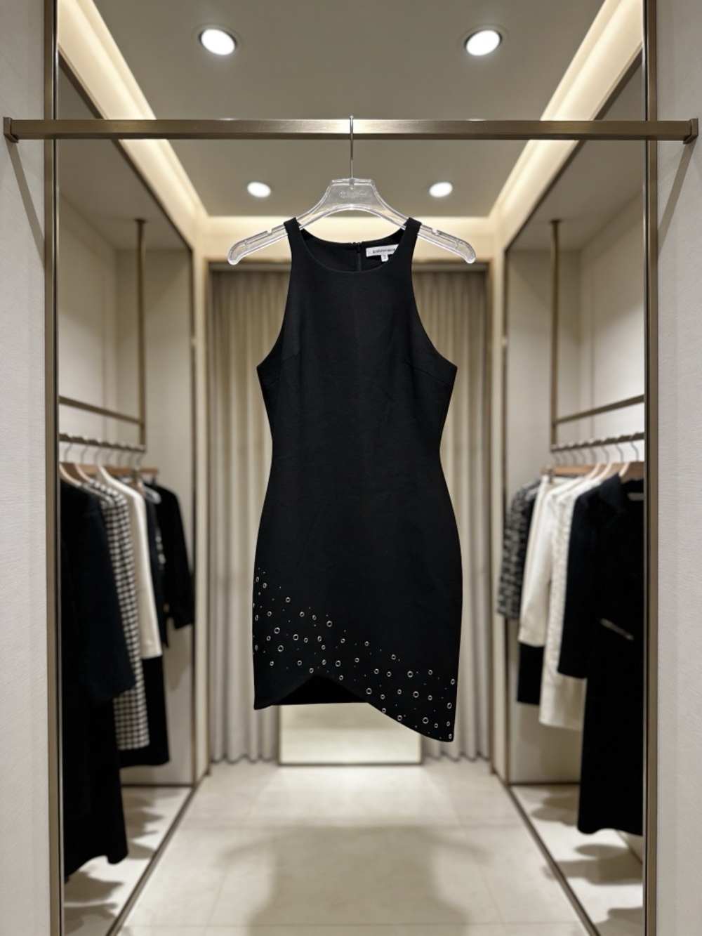 Black Studded Sleeveless Mini Dress - Elizabeth and James